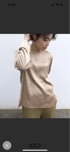【Ameri VINTAGE】SIMPLE NO COLLAR TOP