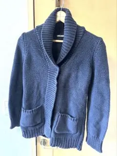 J.CREW　ウール　ニット　ショールカラー　ブラックのサムネイル