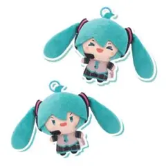 初音ミク 海外限定 ツインテールを振るぬいぐるみ 2つ