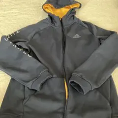 adidas キッズフード付きジャケット J150 ネイビー