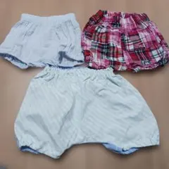 ベビー服 パンツ 3点セット　モンキーパンツ