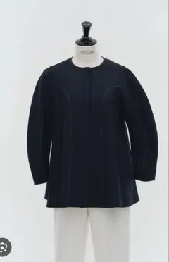 hi様✨【美品 リネン100%】ヨリ ステッチリネンフリルジレ ラグラン