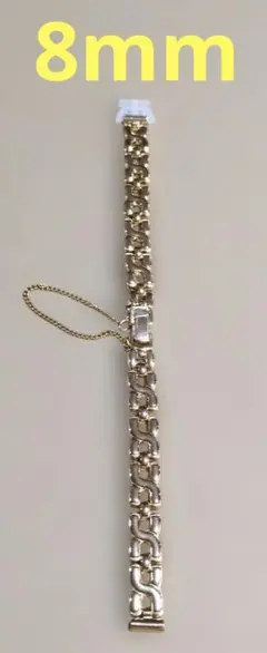 腕時計用 金属ベルト ゴールドカラー 取付幅8mm 未使用品　【65】