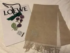 LOEWE マフラー スカーフ リバーシブル カシミア ウール アナグラム