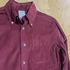アメリカ製【美品】ブルックスブラザーズ 細畝コーデュロイシャツxs