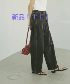 【新品！】GLOBAL WORK GOODデニムバギーパンツ　ブラック　Mサイズ