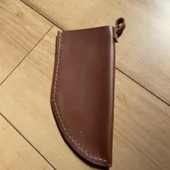 レザー メガネケース スナップボタン付き