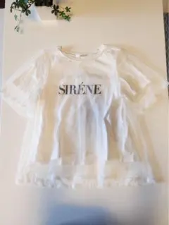 LHELBIE チュールロゴSIRENE TシャツMサイズ≪洗濯機で洗える≫