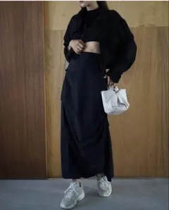 MAIKO SANO× MARQUE Nylon Long Skirt ナイロン