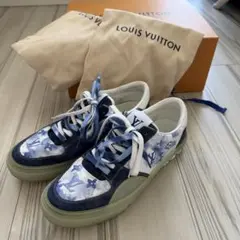 【箱あり美品】LOUIS VUITTON スニーカー モノグラム ブルー 27のサムネイル
