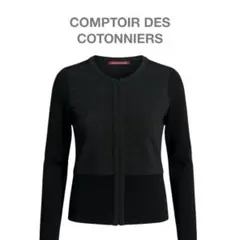 COMPTOIR DES COTONNIERS ノーカラージャケット ブラックのサムネイル