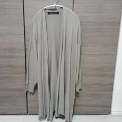mizuiro ind コットンロングカーディガン グレー