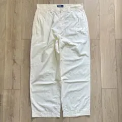 90s ラルフローレン PHILIP PANT 生成り ホワイトパンツ 極太