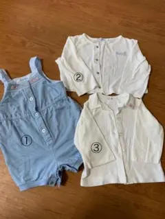 ファミリア ロンパース　カーディガン　3点セット