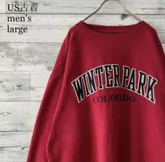 US古着 WINTER PARK COLORADO スウェット 刺繍ロゴ 地域L