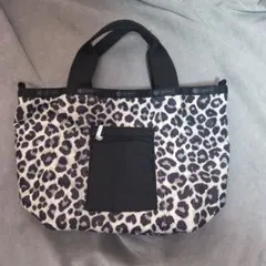 LeSportsac ヒョウ柄トートバッグ　おまけのショルダーストラップ付き