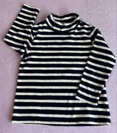 UNIQLO ストライプ フリースハイネック 120