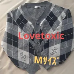 Lovetoxic アーガイル柄カーディガン M