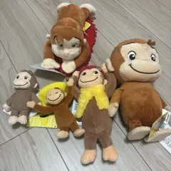 おさるのジョージ　ぬいぐるみ5点まとめ売り　美品