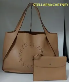 AQV37 ステラマッカトニー 極美品 パンチングロゴ トートバッグ ポーチ付き