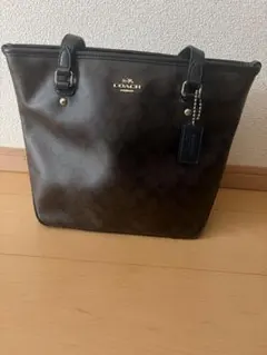 COACH シグネチャー トートバッグ ダークブラウン