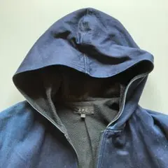 A.P.C.アーペーセー デニム　コート フード ネイビー サイズ１のサムネイル