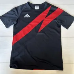 adidas プラクティスシャツ 150 半袖　赤／黒
