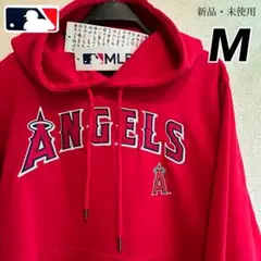 【M】MLB エンゼルス　マフポケット付き　ロゴ刺繍　長袖パーカー●メンズのサムネイル