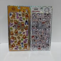 ディズニー　プチドロップステッカー　101匹わんちゃん　プーさん　①