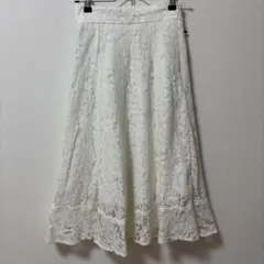 evelyn ロングスカート フリル レース