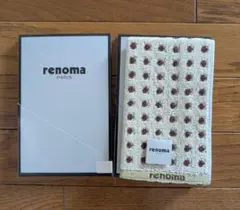 【新品未使用】レノマ　タオルハンカチ(2枚セット)ドット柄