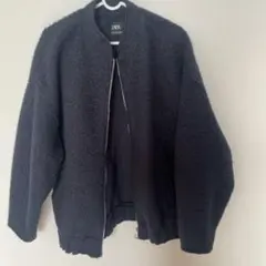 ZARA ブークレ　オーバーサイズ　ボンバージャケット