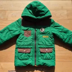 Pikkupolka アウター フード付き中綿コート 緑