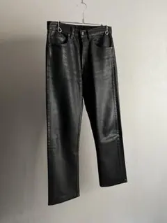 00s Levi's リーバイス レザーパンツ 本革 ブラック レディース28