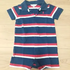 Ralph Lauren ストライプロンパース 80cm