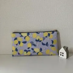 レモン柄のお札ポーチ