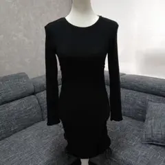 H&Mリブニットミニワンピ チュニック