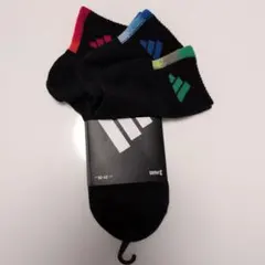 adidas ソックス 3足セット 24-26cm 黒