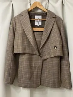 ♡MERCURYDUOハートブラウン系チェック セットアップ