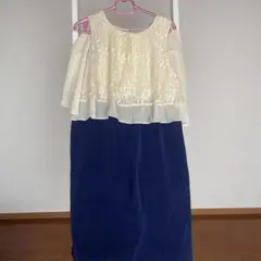 Sweet Mommy マタニティドレスM フォーマル アイボリー/ネイビー