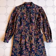used レトロ 花柄ワンピース 総柄 古着 ヴィンテージ vintage