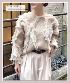 ミスティック♡フリンジニット♡ヘザー、カスタネ、ローリーズファーム、hinari