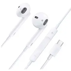 【新品未使用】USB-C 有線イヤホン ホワイト