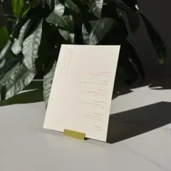 メニュー表　結婚式　披露宴　ペーパーアイテム