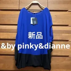 新品&by pinky&dianne ブルーシアーブラウス タンクトップセットのサムネイル