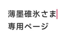 薄墨碓氷さま専用ページ