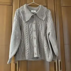 rps♡アールピーエス♡襟あり♡ニット♡カーディガン♡モカブラウン♡F