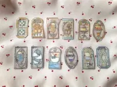 クリアステンドグラスステッカー　GLASS PARLOR おすそわけ