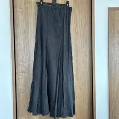 ブラックロングスカート ゴムウエスト