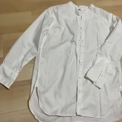 UNIQLO バンドカラーシャツ ホワイト Sサイズ 長袖のサムネイル